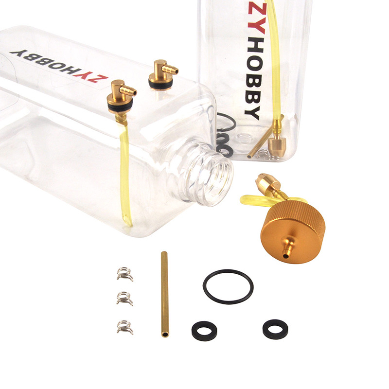 Transparent Fuel Tank Copper Nozzle Oil Hammer Metal Oiler Fittings RC Aircraft - Image 2