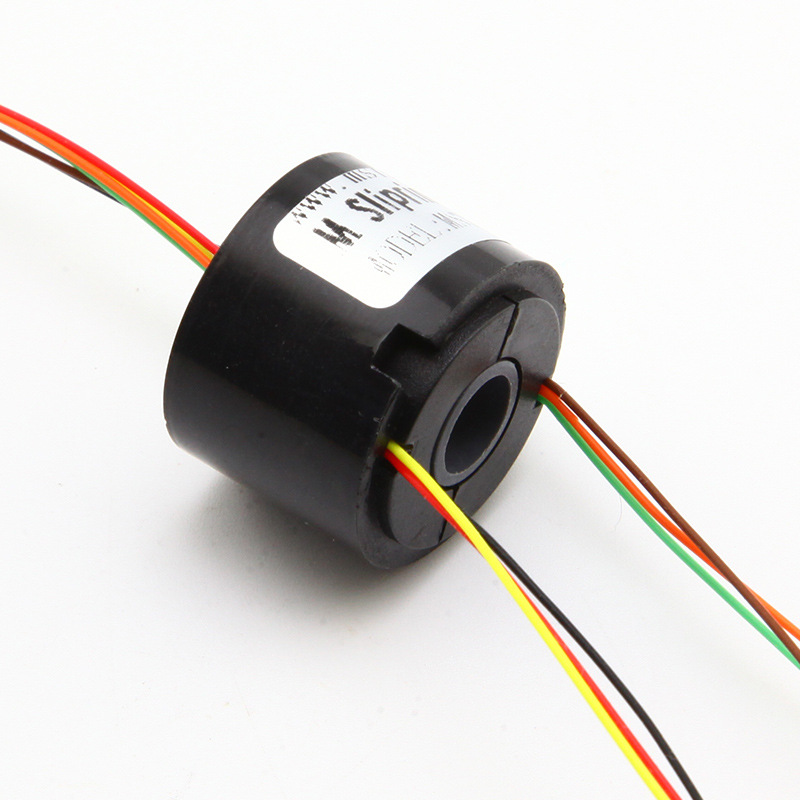 Through Hole Slip Ring 7mm 2 to 6 Channels Hollow Shaft Electric Collector Ring Brush - Image 3