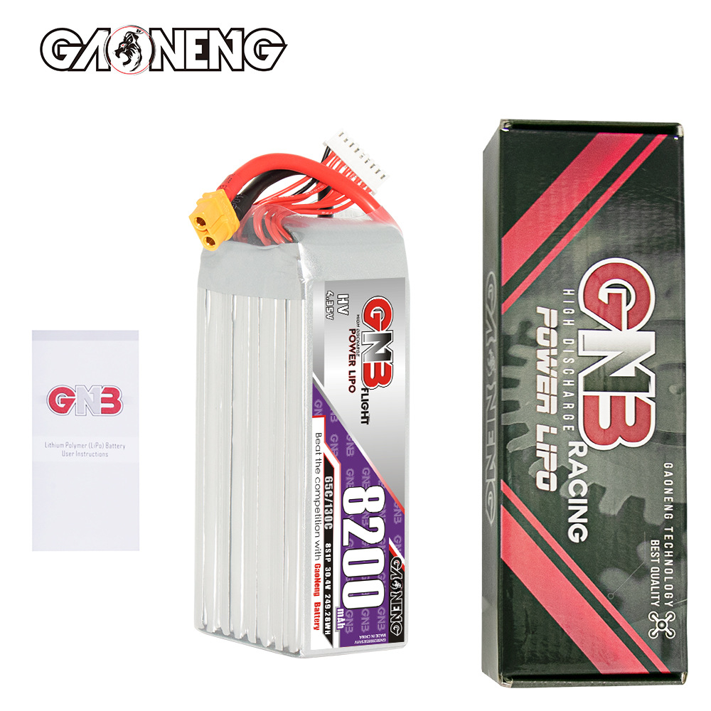 GNB High Energy 8200mAh 8S 304V 65C LiHV Battery for RC Drone Helicopter - Image 4