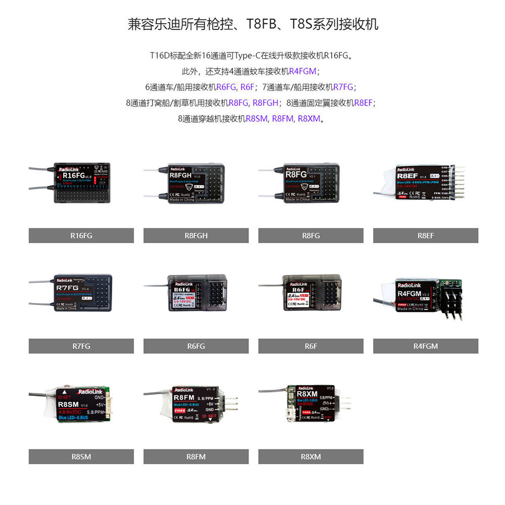 Le Di T16D R16F Full Scale 16 Channel Remote Control Receiver for FPV Drone - Image 4