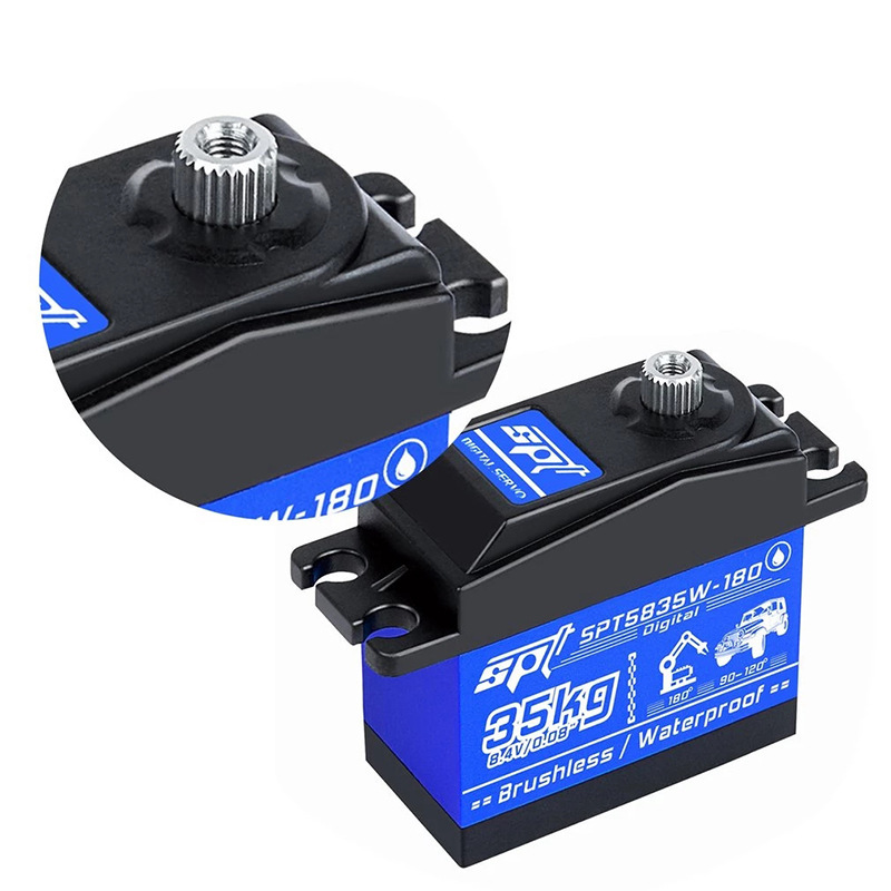 SPT5835W – 35 kg starker bürstenloser, wasserdichter Metall-Servomotor mit hohem Drehmoment für RC-Kletterroboter - Image 2