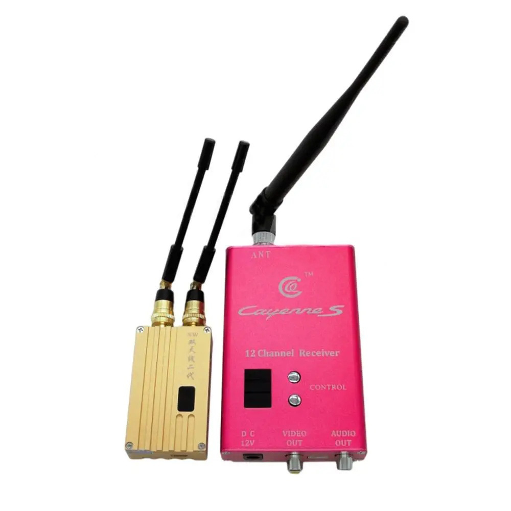 1.2GHz 8W VTX Long Range Wireless Video Transmitter Receiver Suit 8 Channel FPV System - Image 2