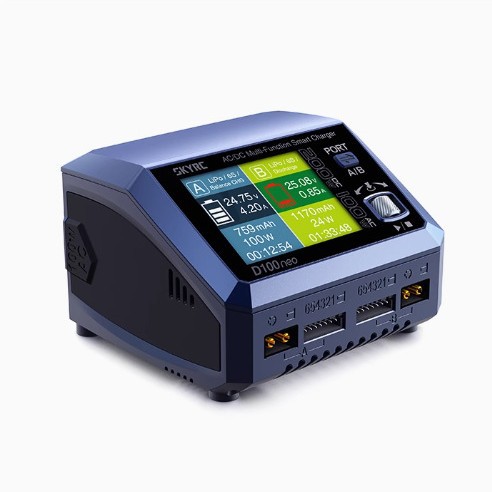 Умный двухканальный зарядно-разрядное устройство SkyRC D100Neo с питанием от переменного и постоянного тока - Image 3