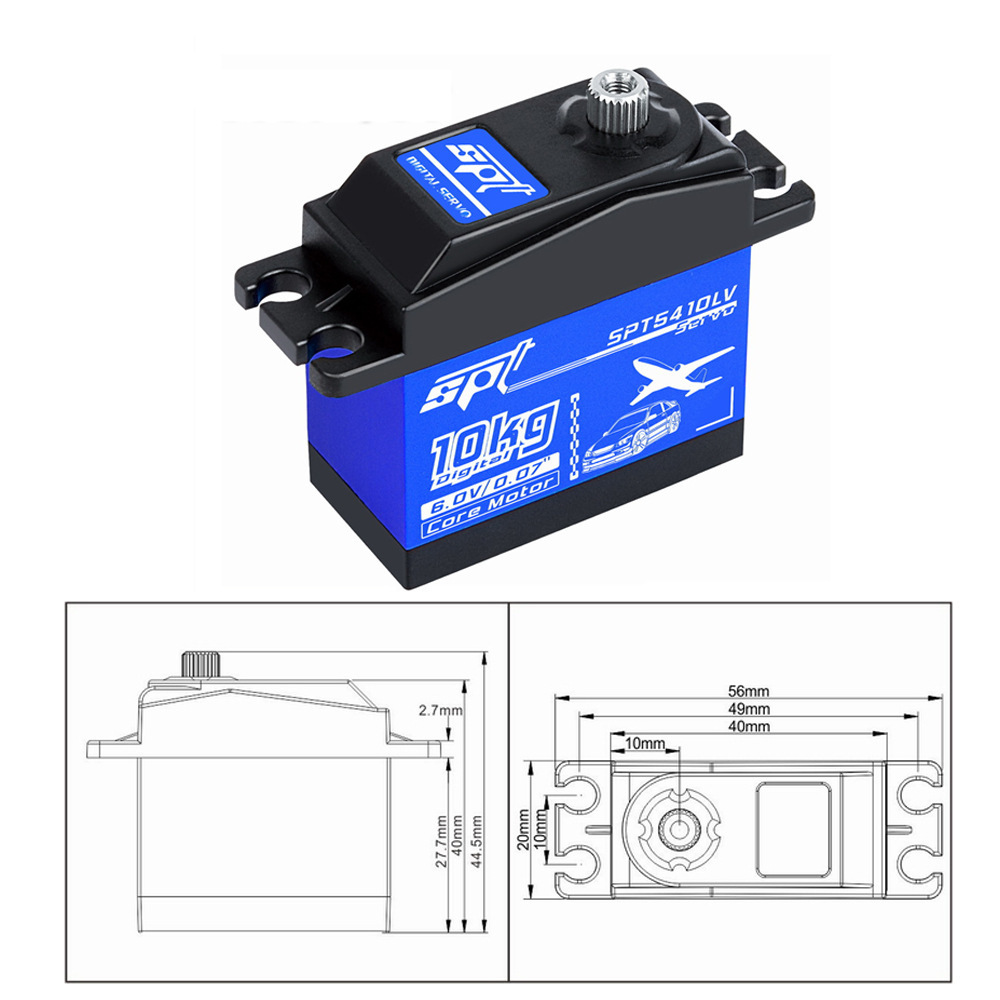 Spt5410Lv High Speed Metal Gear Servo 10kg Torque Drift Road Car Fixed Wing Robot - Image 5