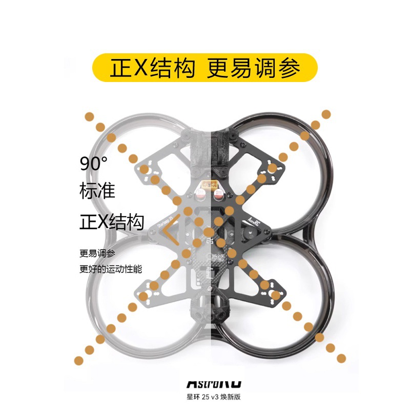 Astrorc Star Ring 25V3 Frame 2.5inch FPV Drone Frame Accessories Compatible with O4 - Image 3
