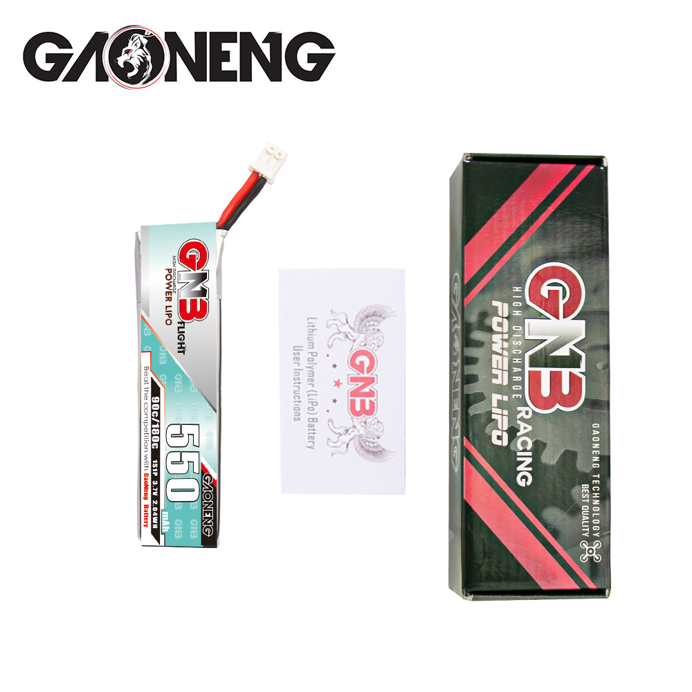 GNB High Energy 550mAh 1S 37V 90C LiPo Battery for Mini FPV Drone GNB5501S90A Custom Plug - Image 4