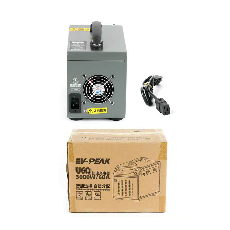 Умный зарядный блок EvPeak Yonghang U6Q на 4 канала, 60 А, 3000 Вт – для аккумуляторов 12S–14S - Image 2