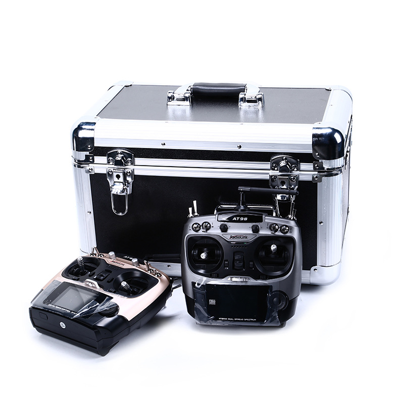 Second Generation RC Aircraft Remote Control Dual Control Equipment Box Shock Absorbing Liner Aluminum Alloy Case - Image 2