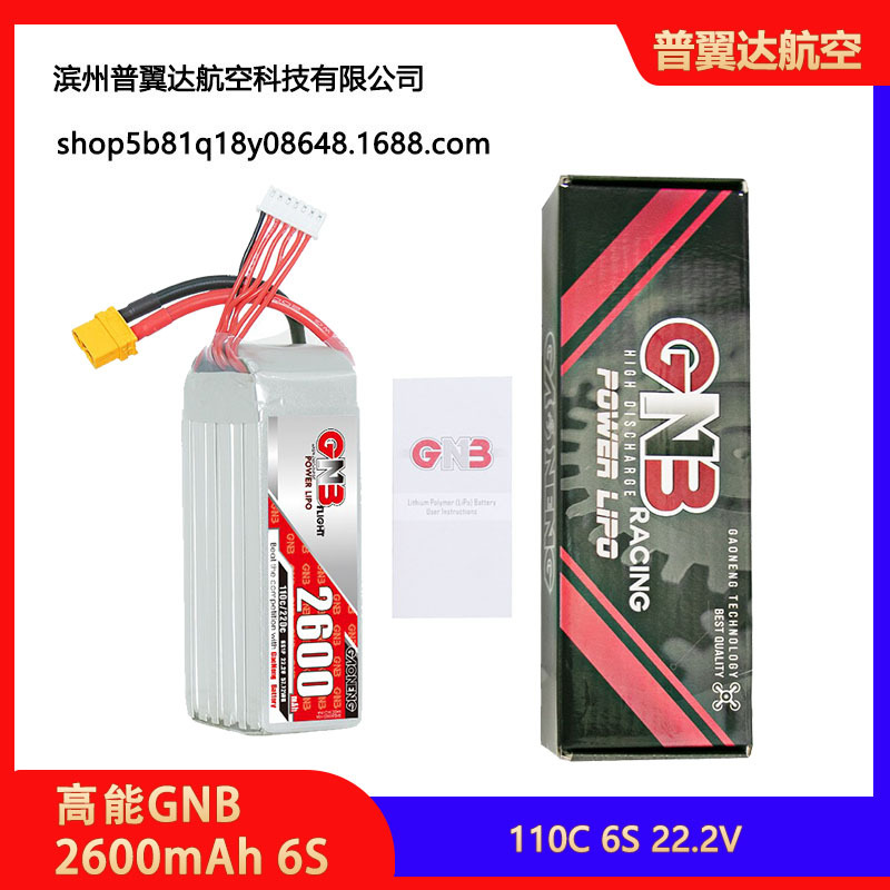 Hochleistungs-GNB 2600mAh 6S 22,2V 110°C FPV-LiPo-Akku mit XT90-Stecker - Image 4