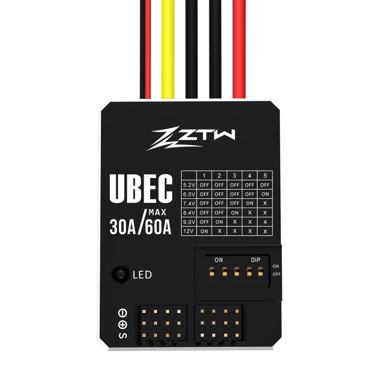 ZTW UBEC 30A High Voltage 3-18S Lithium Battery External Step Down Module Aircraft Model BEC Voltage Regulator Switch - Image 2