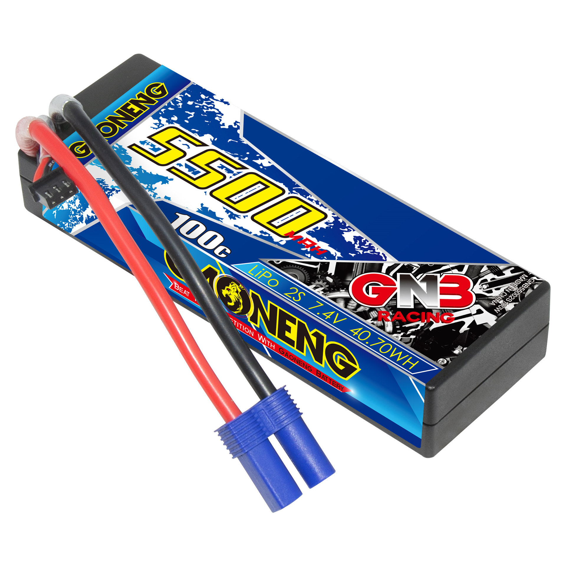 GNB High Energy 5500mAh 2S 7,4V 100C RC-Hartschalen-LiPo-Akku für 1/10-Modellrennwagen - Image 5