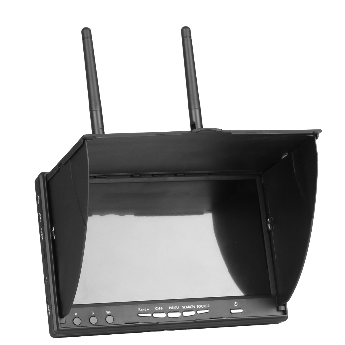LS5802D 7 Inch FPV Monitor DVR 5.8GHz Dual Receiver High Brightness 800x480 for RC Drone - Image 3