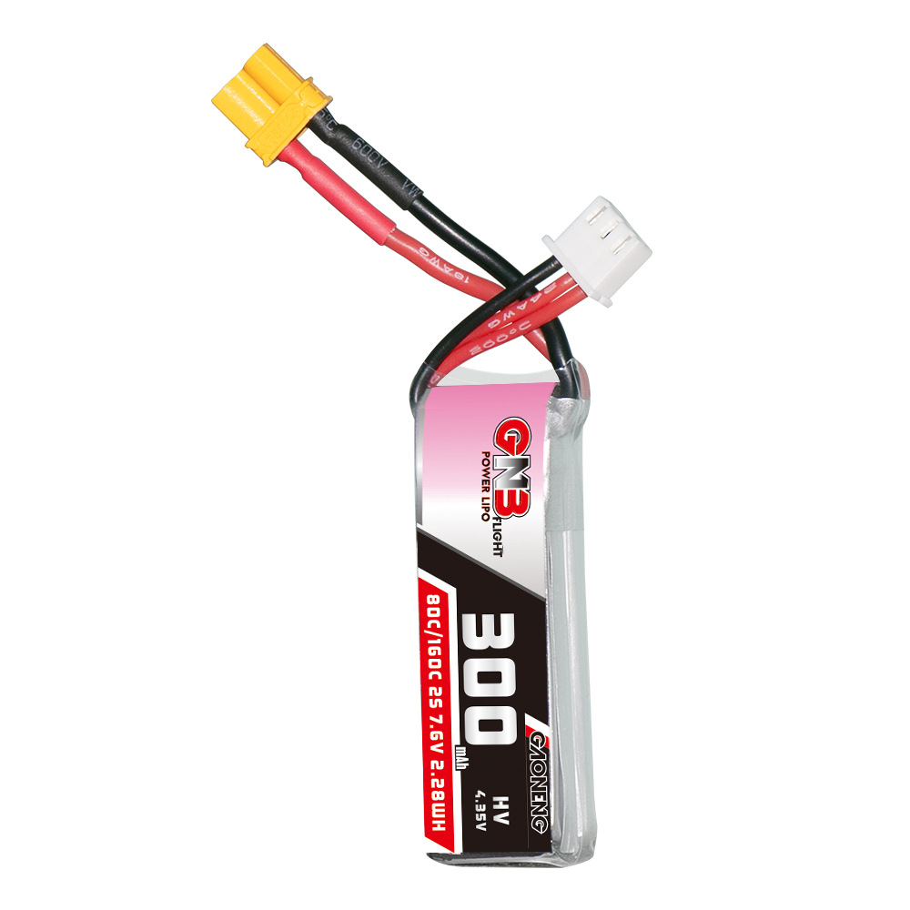 GAONENG 300mAh 2S 80C 7.6V HV Lipo Battery FPV Drone GNB3002S80AHV - Image 5