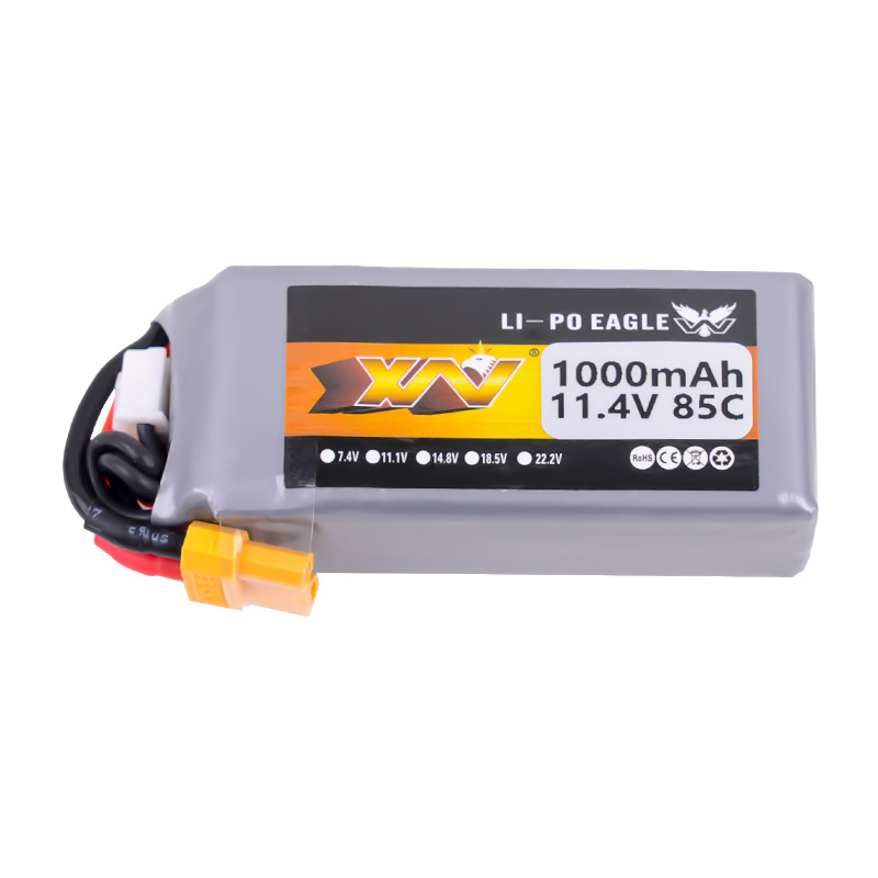 Eagle King 1000MAH 85C High Voltage Valley S2 Model Stunt 3D Helicopter 11.4V 3S Battery Longyu M2 XT60 Connector - Image 2