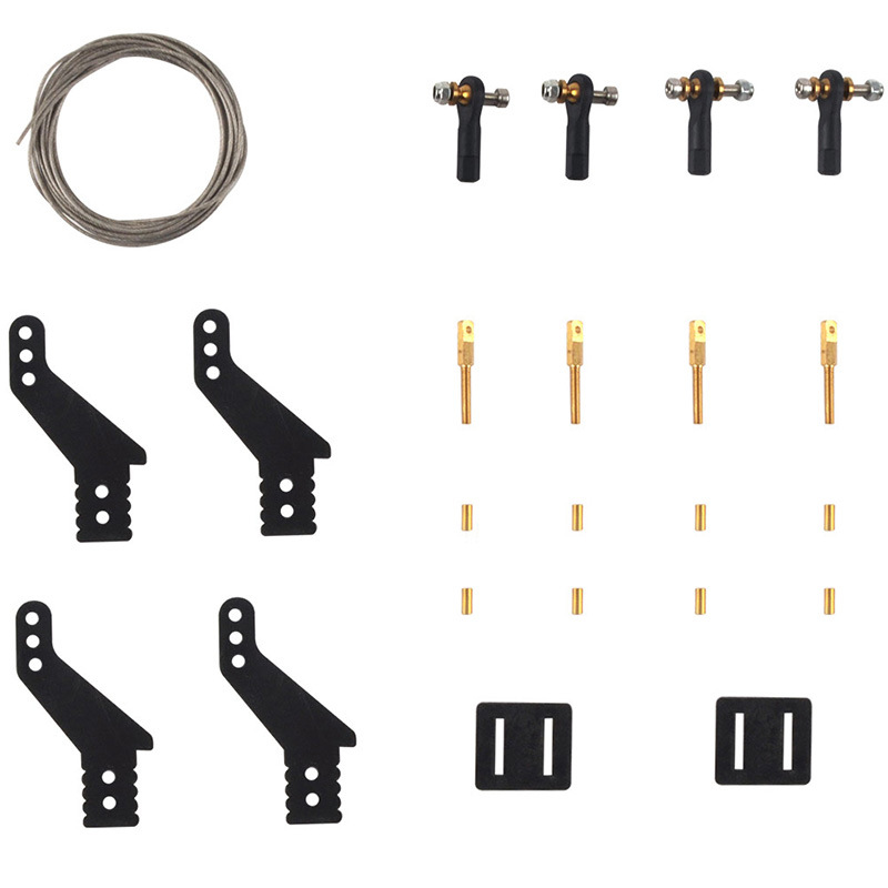 Follet Model Airplane Rocker Arm Rudder Angle Pull Rod Ball Head Set 25-140mm - Image 2