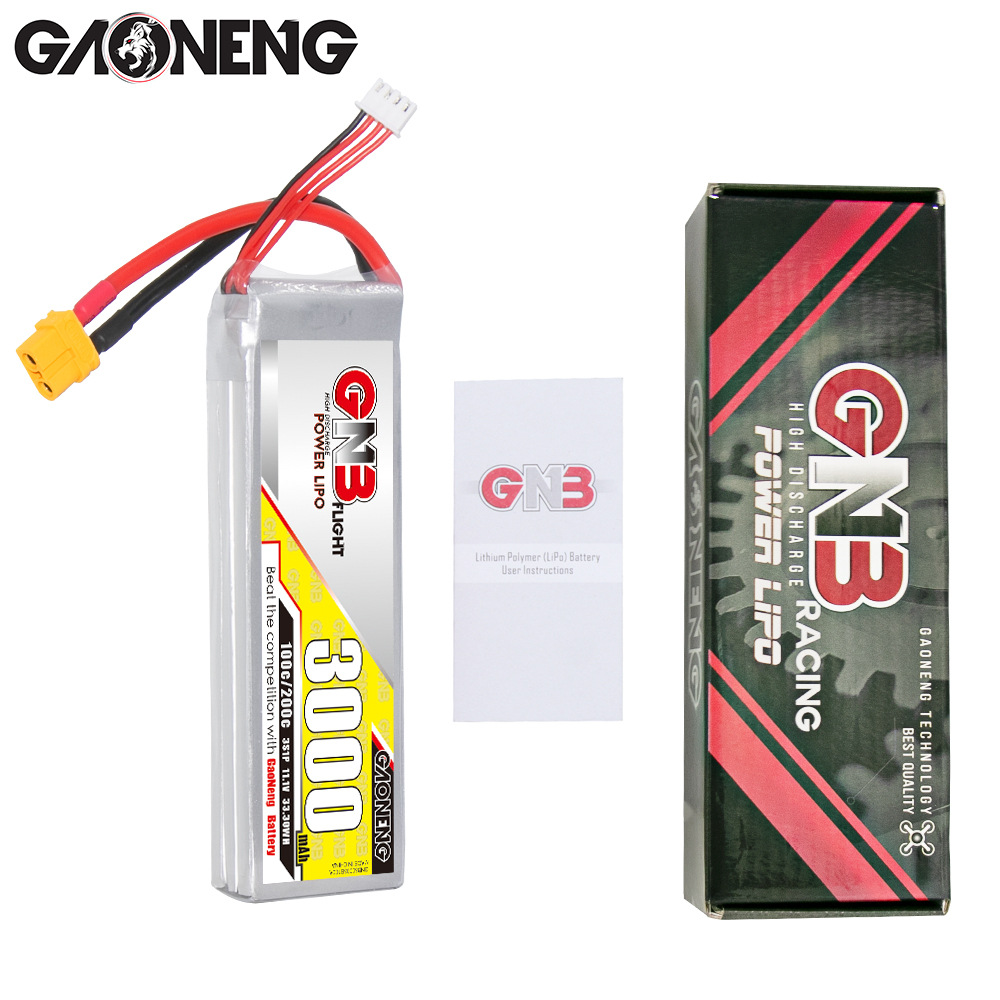 Акумулятор LiPo GNB 3000 мА·год, 3S, 11,1 В, 100C для моделей RC, літаків та дронів FPV GAONENG - Image 4