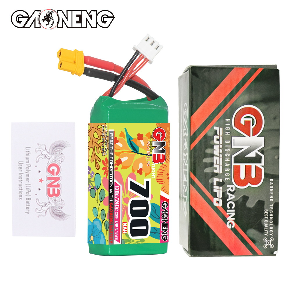 LiPo-акумулятор GNB High Energy на 700 мА·год, 2S, 7,4 В, 120°C для FPV-дронів та моделей літаків - Image 4