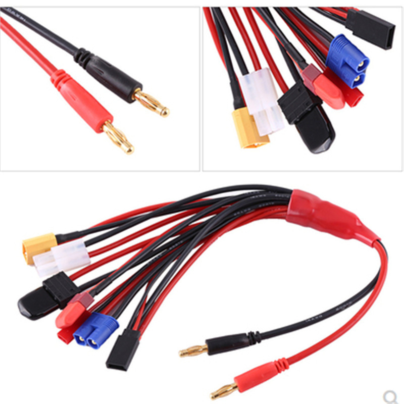 Lithium Battery Multi One To Eight Charging Cable B6 Charger Conversion Line 4mm Banana Head - Image 3