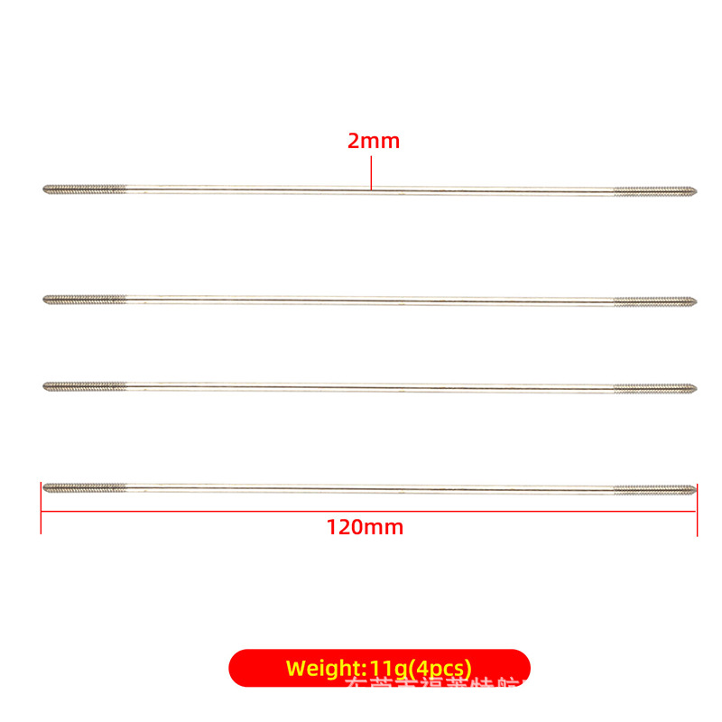 Model Remote Control Fixed Wing Aircraft Stainless Steel Push Pull Rod 2 PCS Bag Steering Gear Pushrod - Image 4