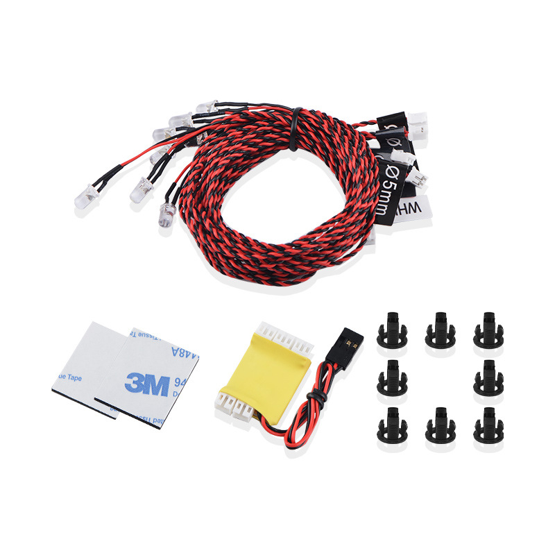Aircraft Night Flight LED Light Set 8LED Helicopter Fixed Wing Drone Lighting - Image 5