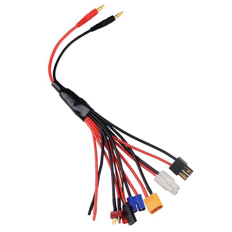 B6 Charger 1 to 8 Conversion Line Banana Head TRX XT60 EC3 Tamiya JST Wiring Adapter - Image 3