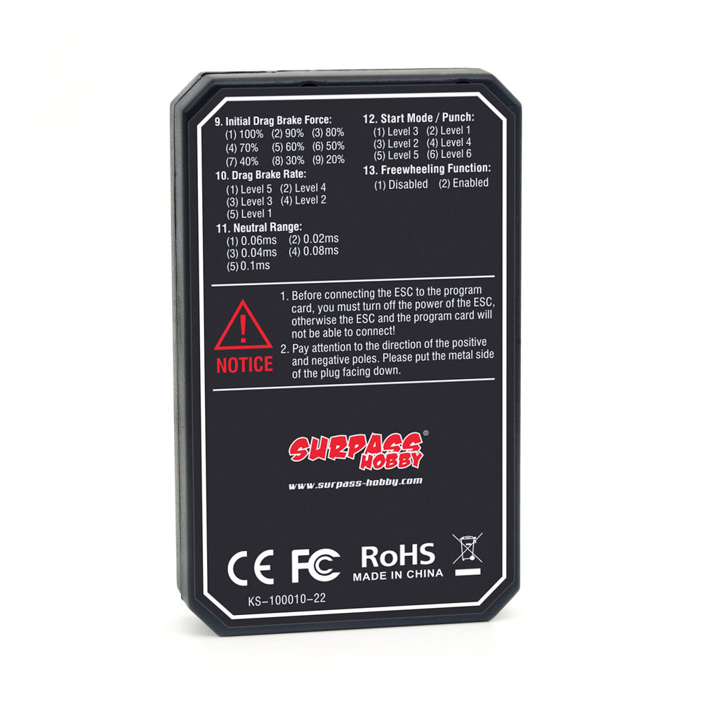 Surpass Wobby Digital Tube Multi Function Second Generation Digital Programming Card 80Av2 ESC - Image 5