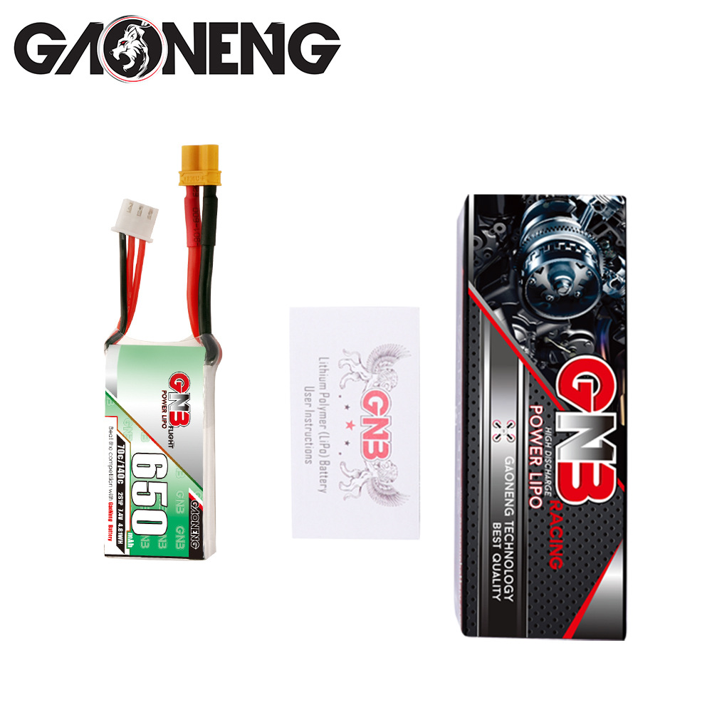 GNB High Energy 650mAh 2S 7.4V 70C Lithium Battery for FPV Drone RC Models GAONENG - Image 4