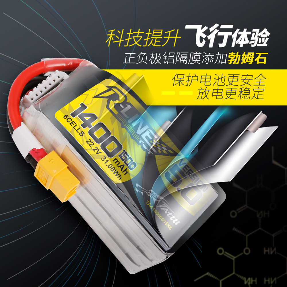 Format Grignard BRICS 5.0 Lithium Battery 6S 1550mAh 150C XT60 for FPV Racing Drone - Image 2