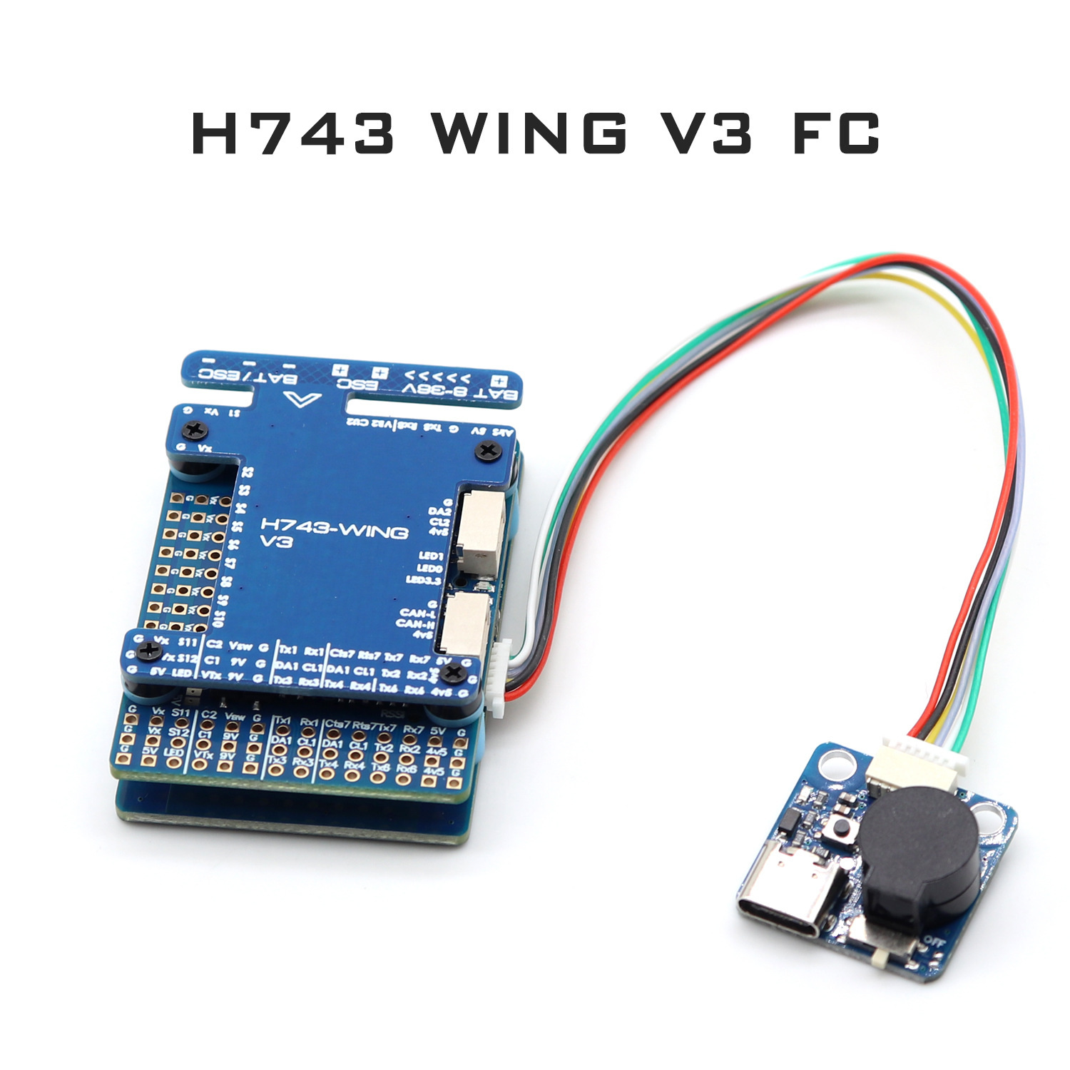H743 Wing V3 Fixed-Wing FPV Flight Controller Dual Gyro Dual Generator Camera Support - Image 2