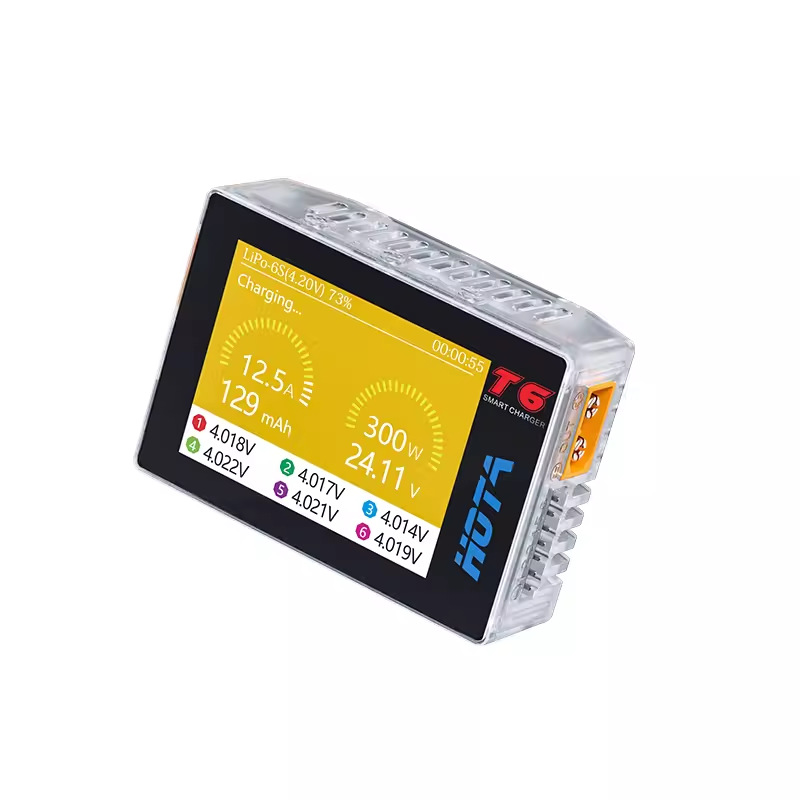 HOTA T6 Smart Balance Charger FPV Drone Lithium Battery DC PD Dual Input 300W - Image 4