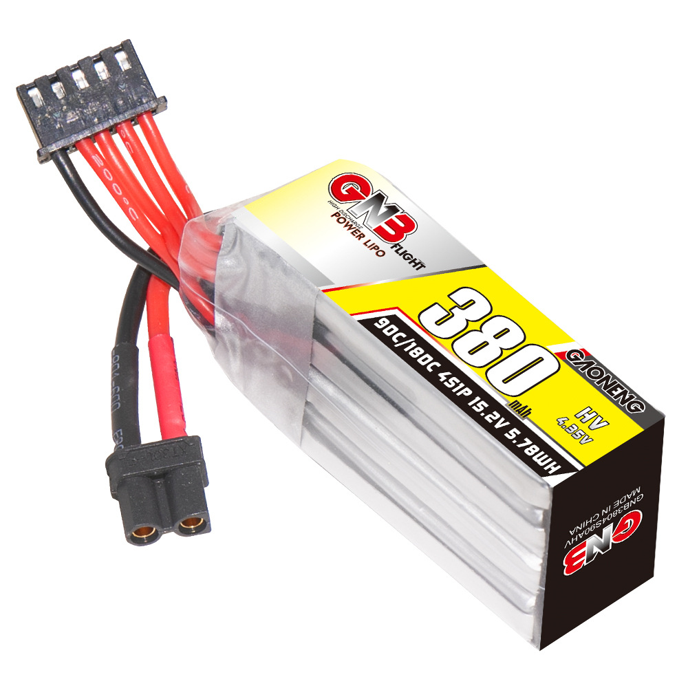 GNB High Energy 380mAh 4S 152V 90C HV Lipo Battery for FPV Drone RC Aircraft Model - Image 3