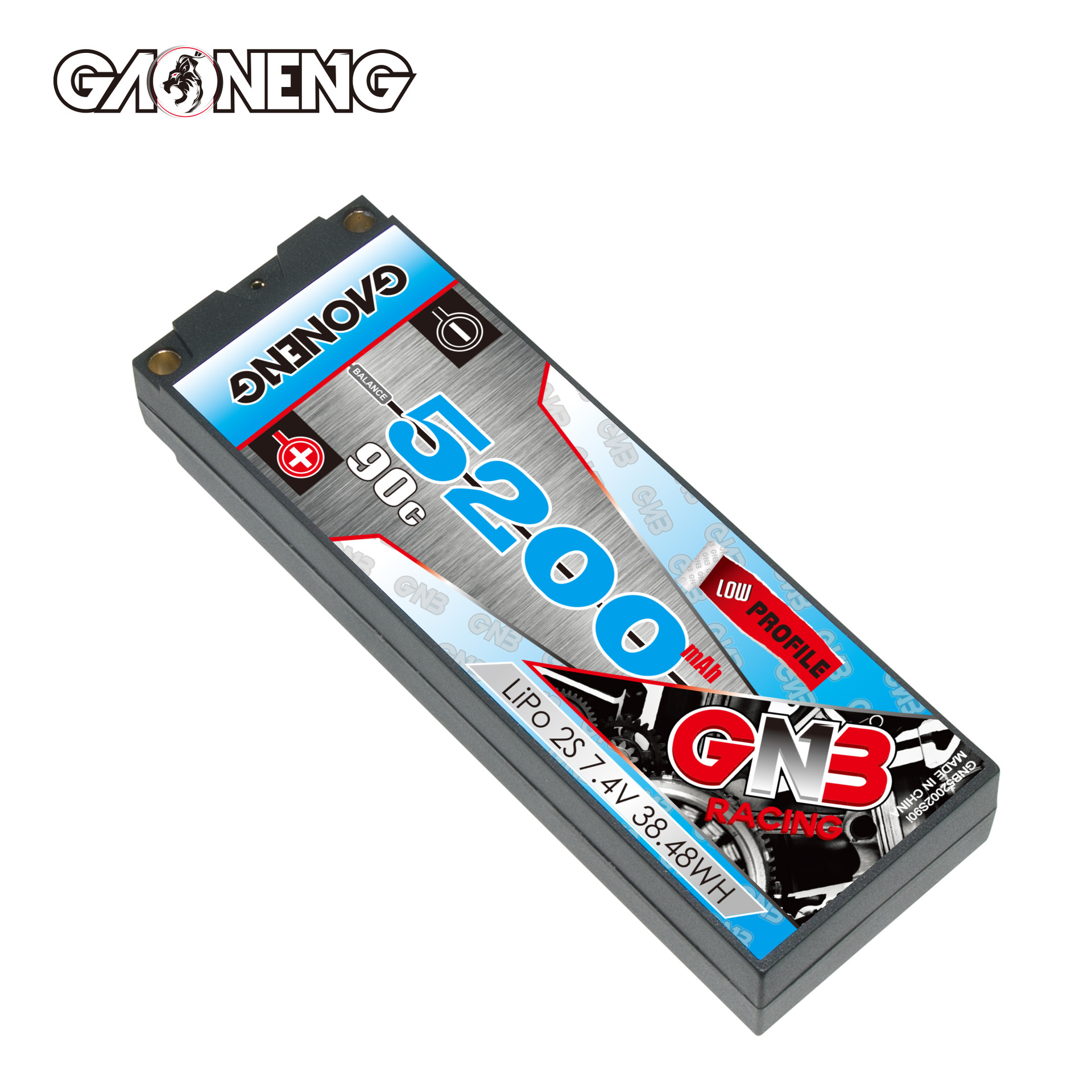 GNB High Energy 5200 mAh 7,4 V 2S 90°C Hartschalen-LCG-Lithium-Akku für 1/10 RC-Rennwagen - Image 3