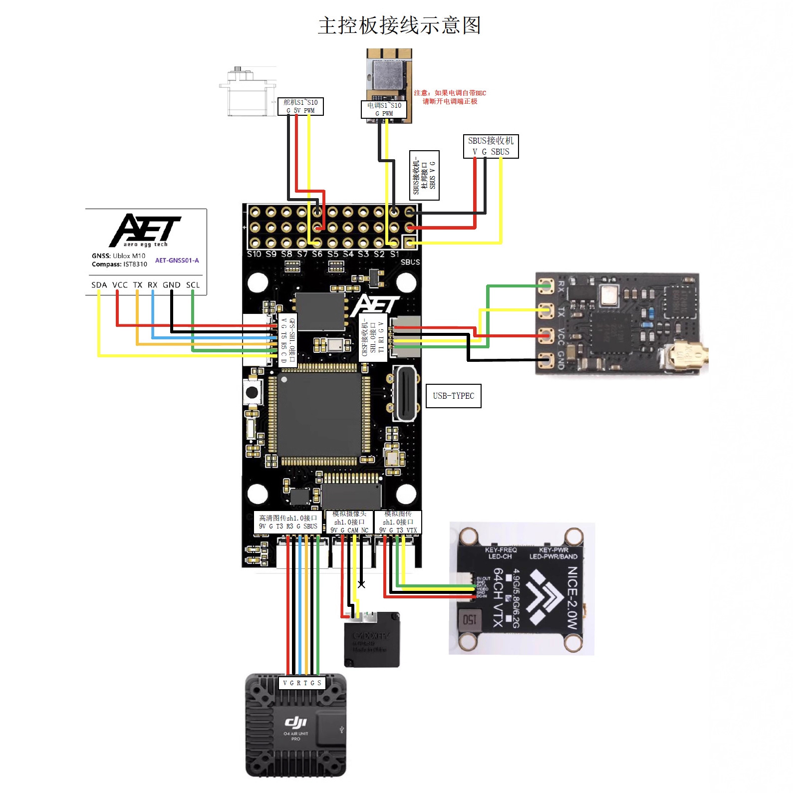 F405 Flight Controller FPV Fixed Wing Flying Egg AET-405A-WING Flight Control EVTOL with GPS Airspeed Sensor - Image 2