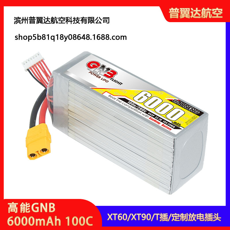 High Energy GNB 6000mAh 6S2P 22 2V 100C Lipo Battery for Fixed Wing FPV - Image 4