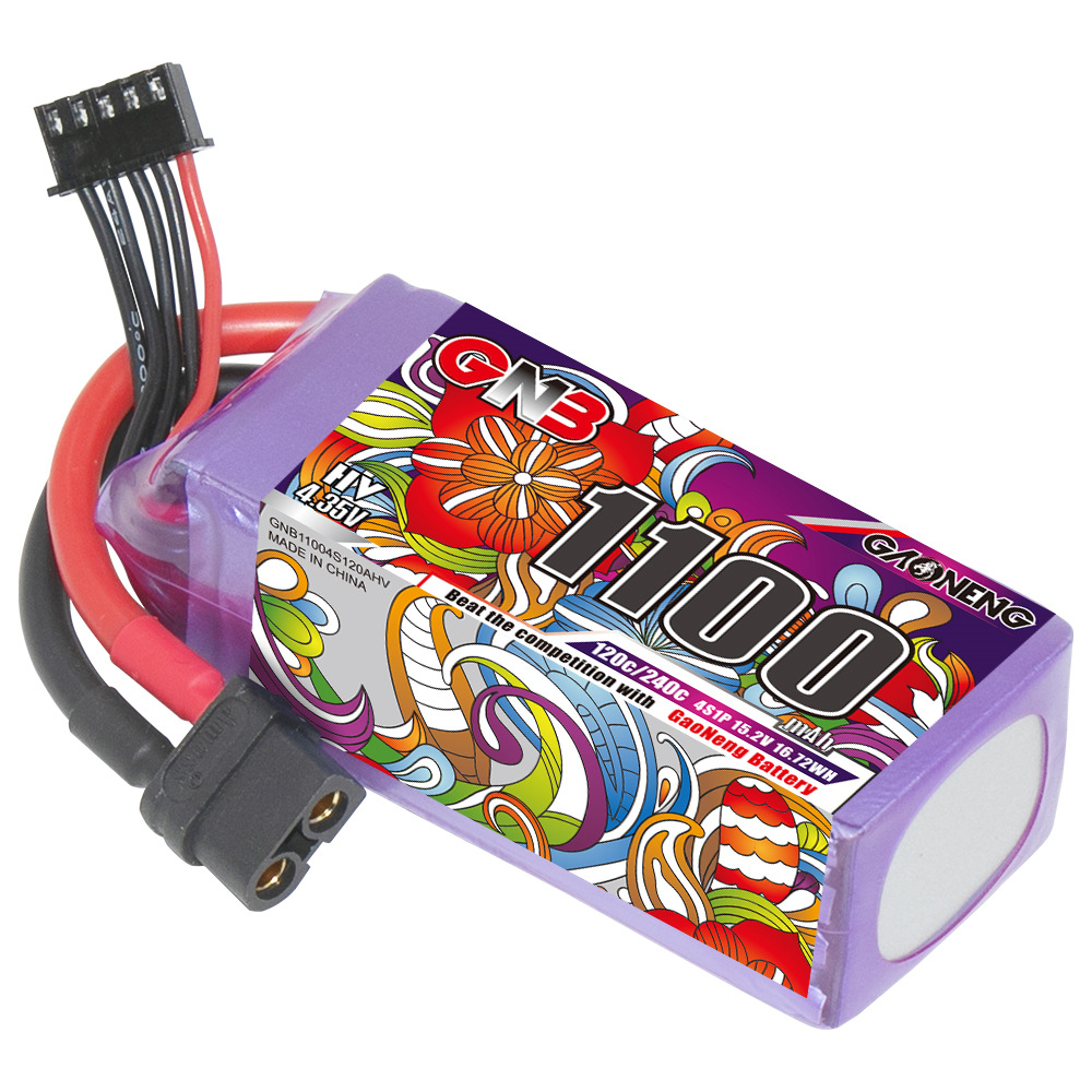GNB High Energy 1100mAh 4S 15.2V 120C HV LiPo Battery for FPV Racing Drone - Image 5