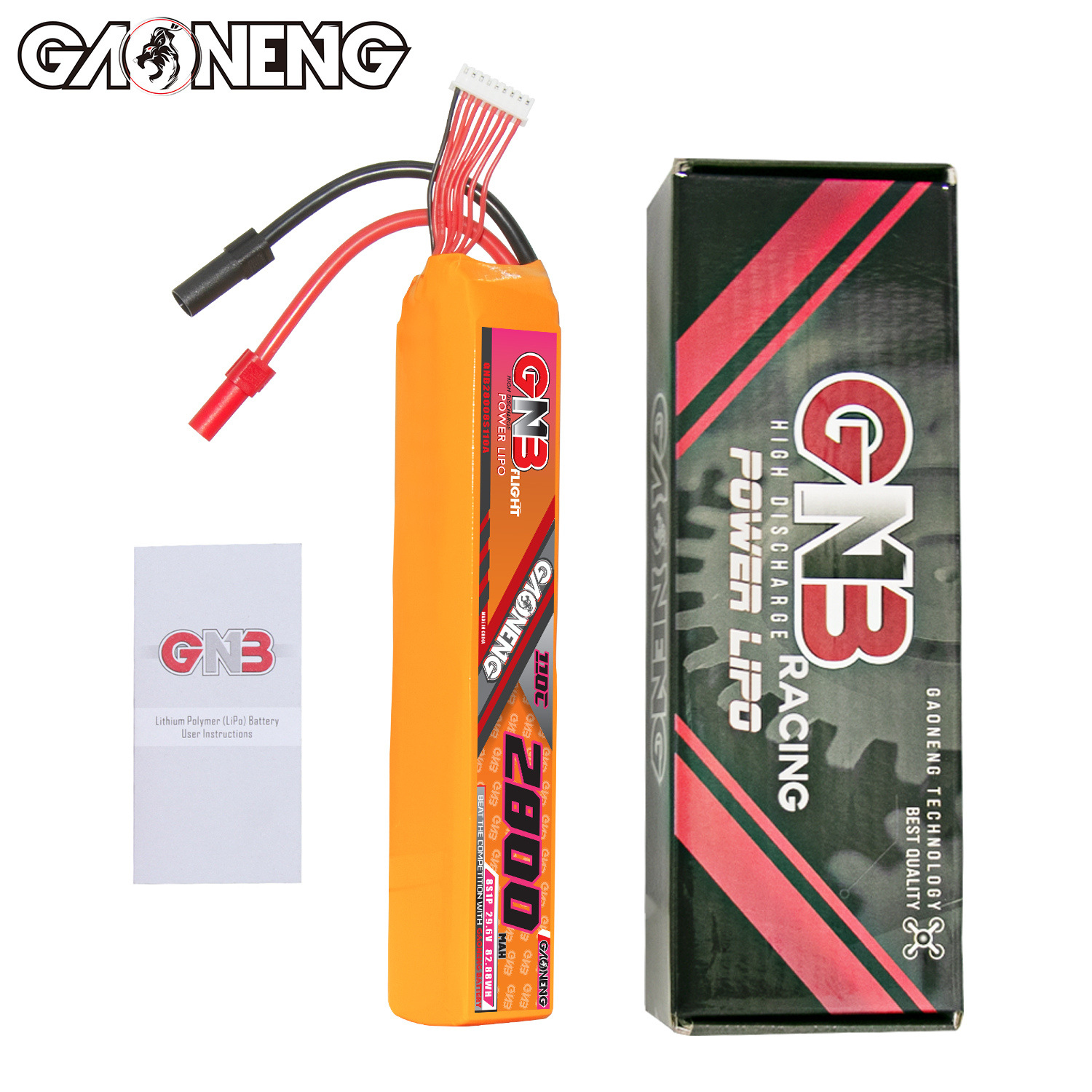 GNB High Energy 2800mAh 8S 29.6V 110C LiPo-Akku für FPV-Drohnen und RC-Hubschrauber - Image 4