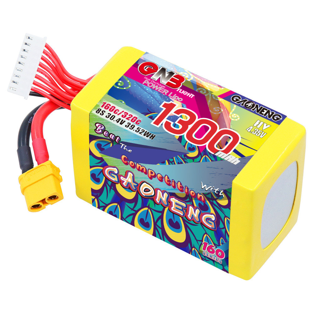 GNB High Energy 1300mAh 8S 30,4V 160°C LiPo-Akku für FPV-Drohnen und Hubschrauber - Image 5