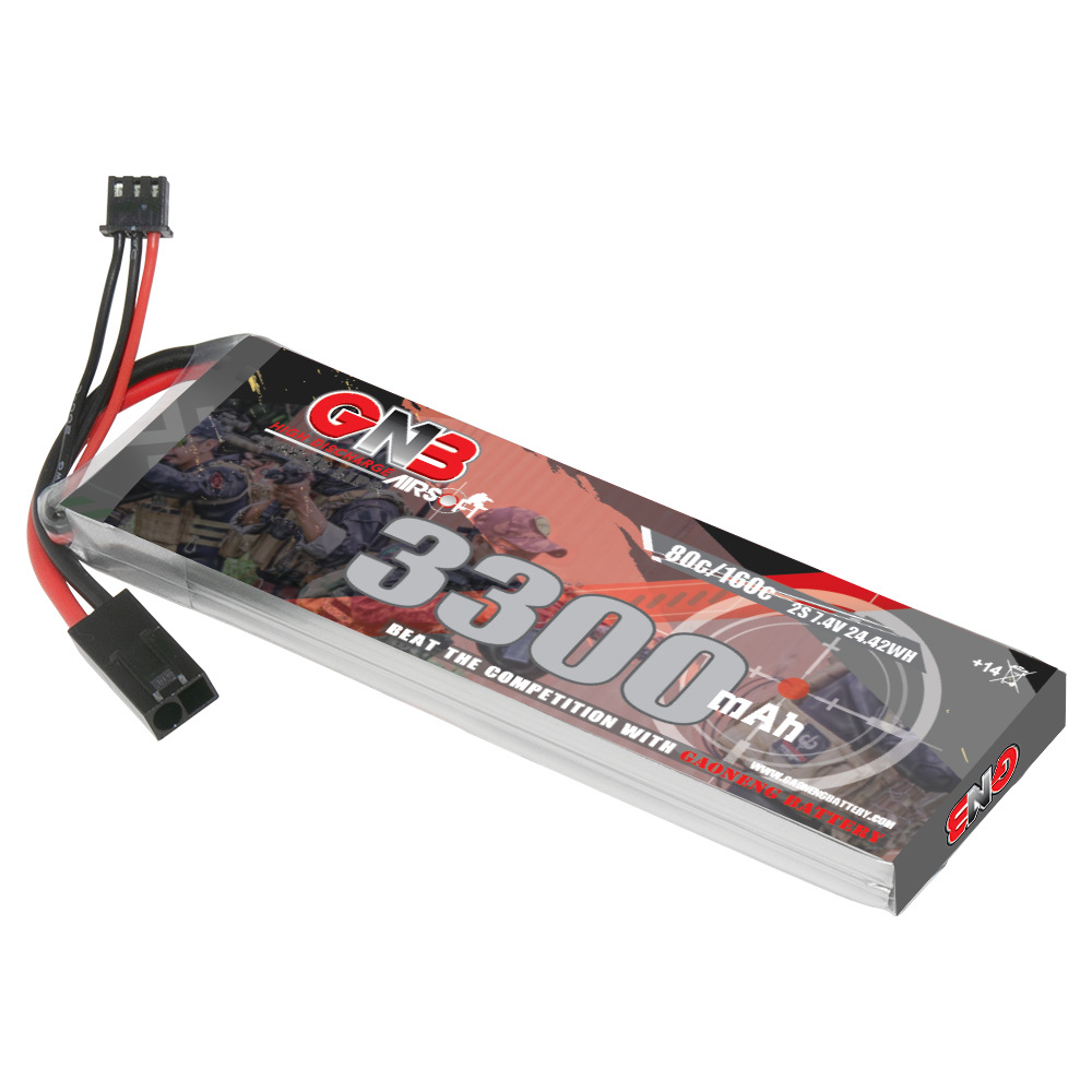 LiPo-акумулятор GNB High Energy на 3300 мА·годин, 2S, 7,4 В, 80°C для радіокерованих іграшок та реальних полів CS - Image 5