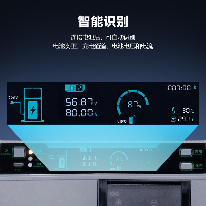 Зарядное устройство EvPeak Yonghang UD4 6000 Вт 80 А для аккумуляторов сельскохозяйственных дронов - Image 4