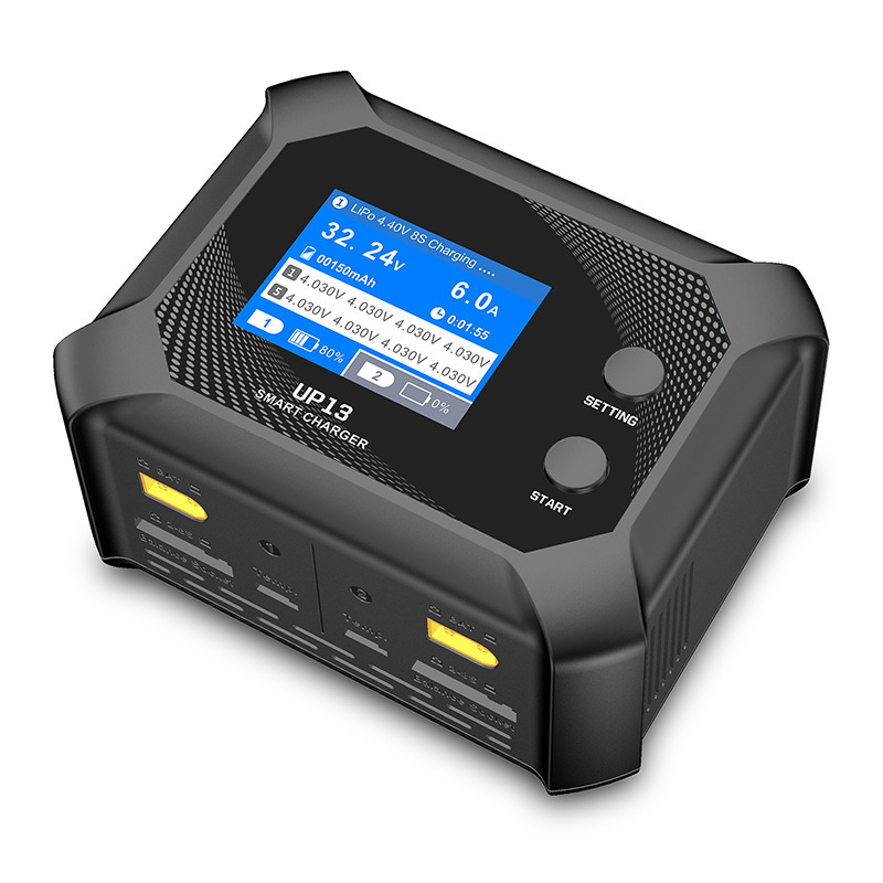Feiteng UP13 2-8S Dual Channel Smart Charger AC 200W Fast Charging Color Screen - Image 5