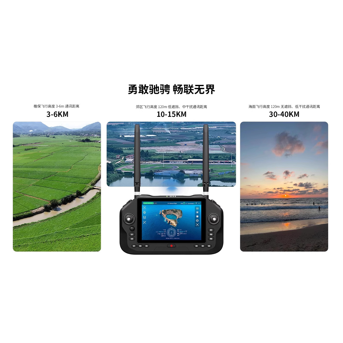 SIYI UniRC 7 Pro Remote Controller Dual Frequency 40KM Handheld Ground Station 7 Inch HD Display - Image 5