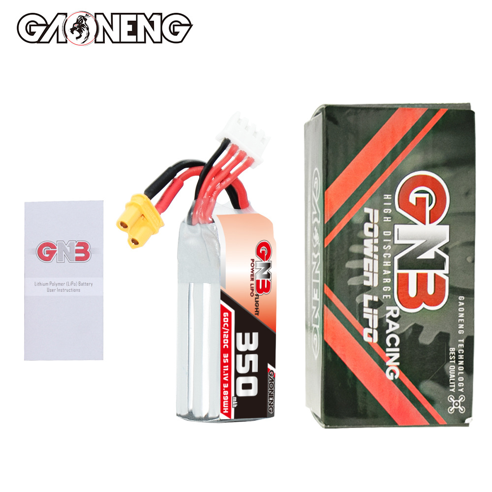 GNB High Energy 350mAh 3S 11.1V 60C FPV Lipo Battery for Brushless Drones - Image 4