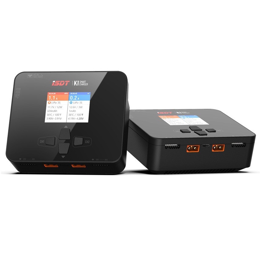 ISDT K1 Intelligenter Dual-Ladegerät – AC/DC, 100 W, 250 W, 2 Kanäle für schnelles Laden - Image 2