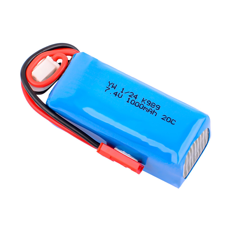 7.4V 1000mAh 2S LiPo Battery for Weili K989 RC Car Mosquito Car Aircraft Ship Models - Image 4