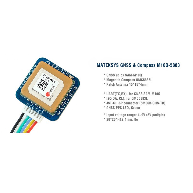 Matek M10Q-5883 Global Navigation Satellite System GPS GNSS Compass for FPV Drones - Image 3