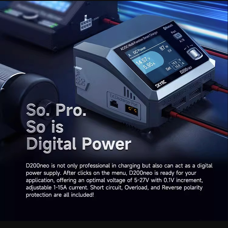 Skyrc D200Neo 800W Dual Channel Smart Balance Charger AC DC 20A 2 6S LiPo - Image 4