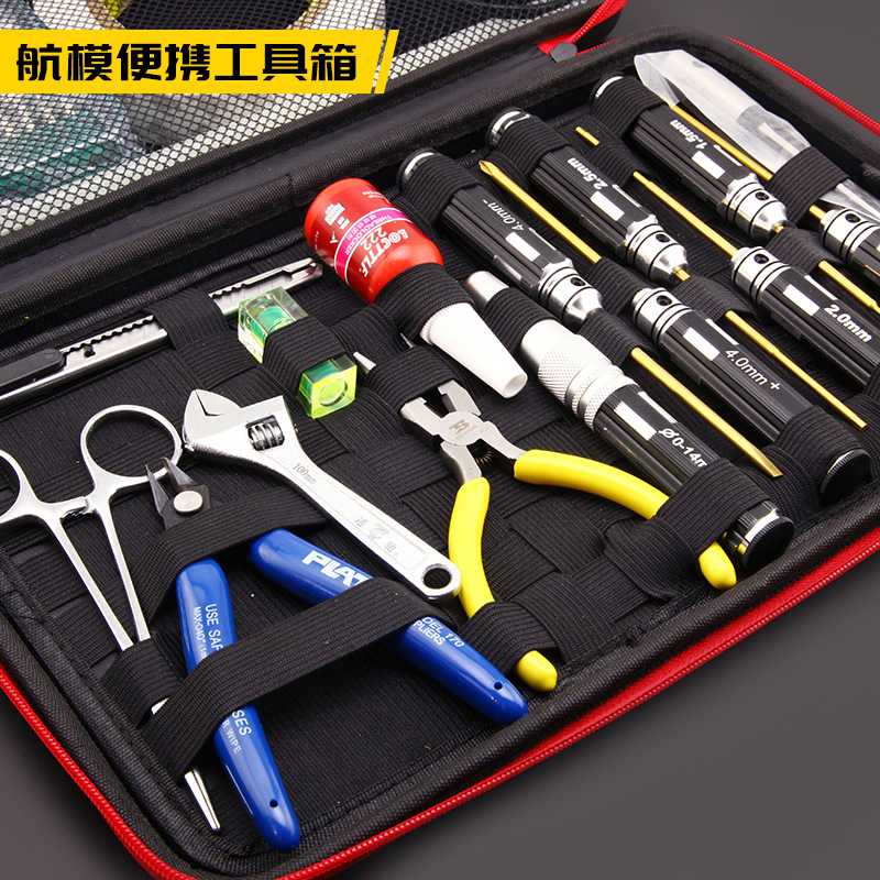 Model Aircraft Tool Kit Large Capacity Storage Bag FPV Drone Assembly Maintenance Tools - Image 2