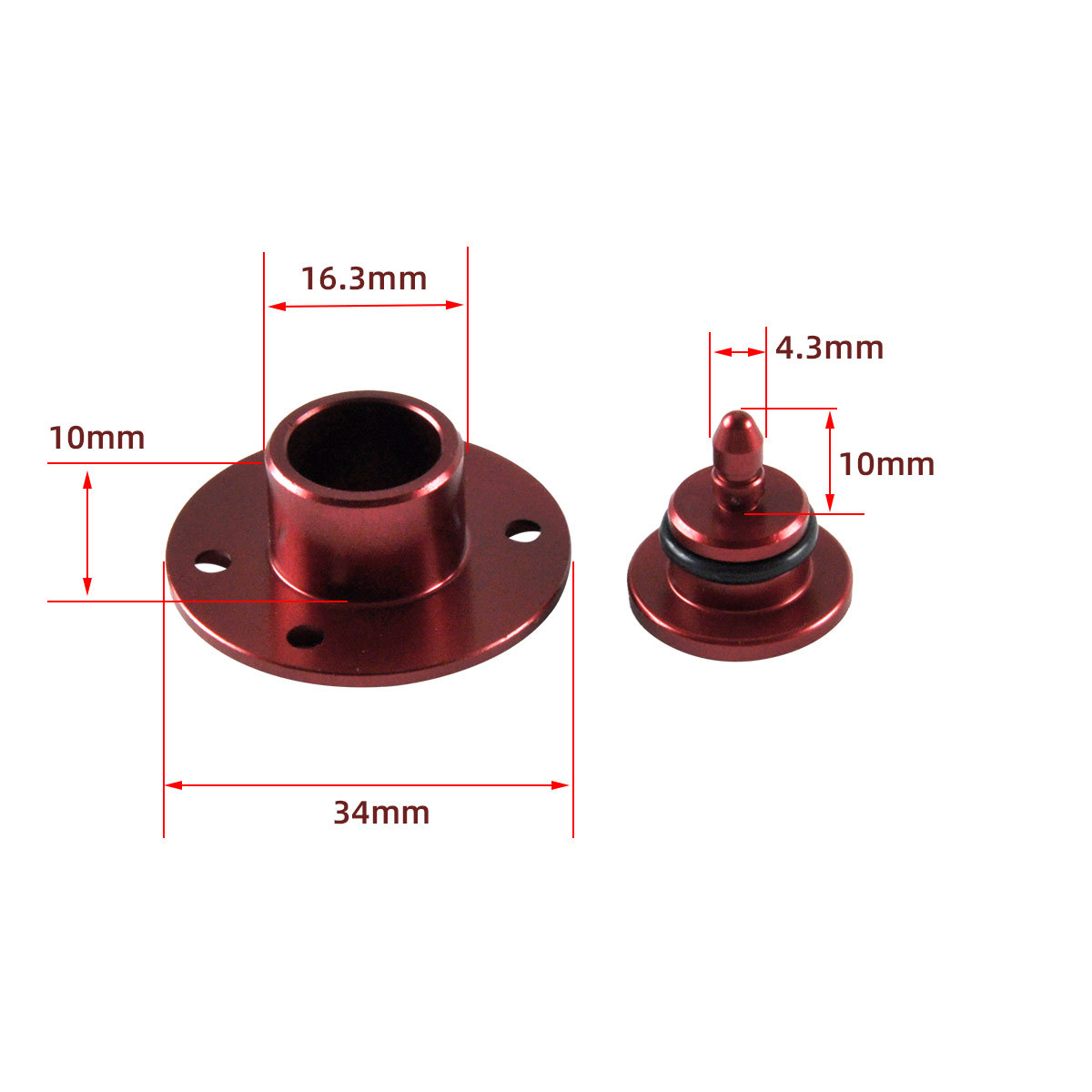 CNC Machined Aluminum Fuel Tank Filler for Gasoline Methanol Model Aircraft External Fuel Parts - Image 4