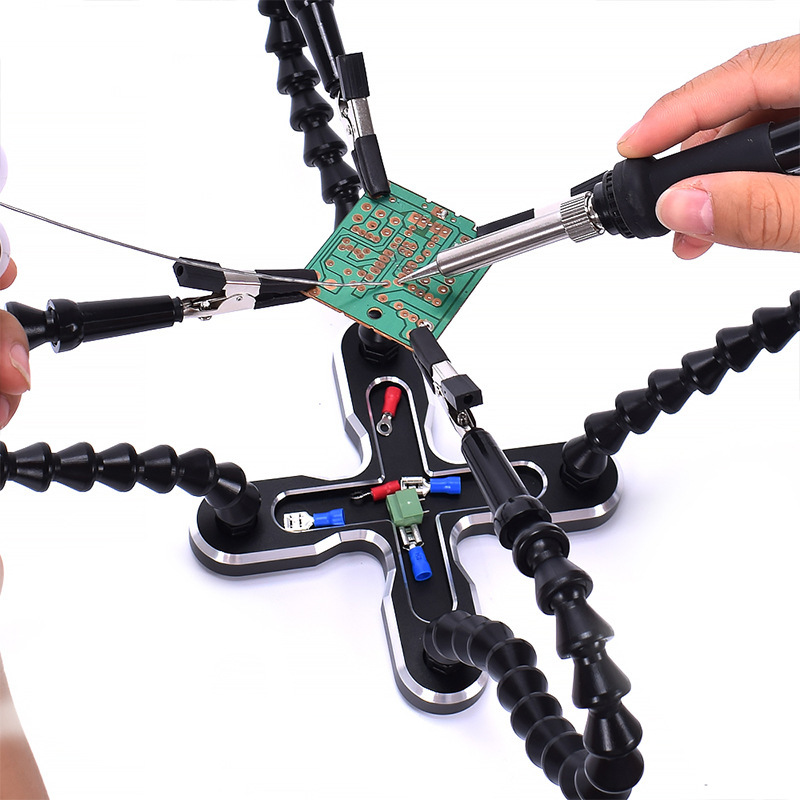 Four Claw Aluminum Soldering Station Auxiliary Welding Workbench Flexible Arm Electronic Repair Tool - Image 5