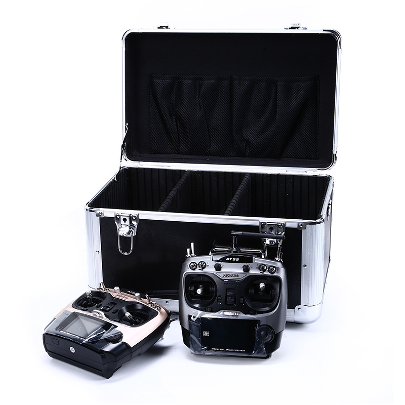 Second Generation RC Aircraft Remote Control Dual Control Equipment Box Shock Absorbing Liner Aluminum Alloy Case - Image 3